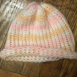 Little Girl’s size colorful hand- knit hat